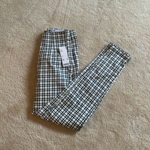 UO black and white gingham pants